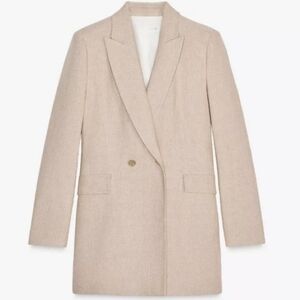 Giftable Zara Double Breasted Blazer w/ Button Front Closure Pockets NWT